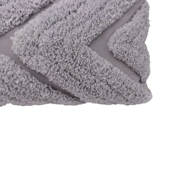 NWOT Home Reflection Tufted Decorative 12" x 24" Pillow Gray Decor Cozy Modern - Picture 6 of 11